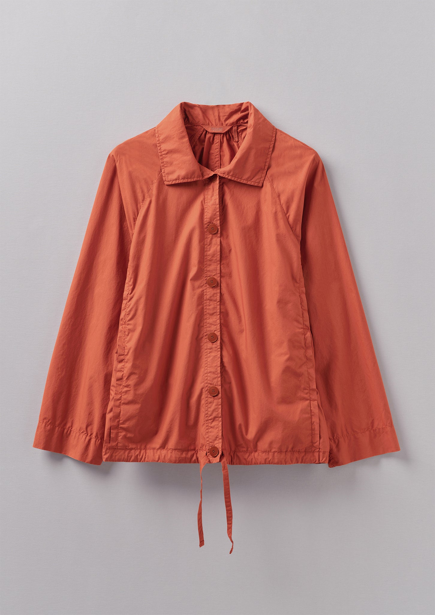 Cotton Poplin Raglan Jacket | Russet Orange