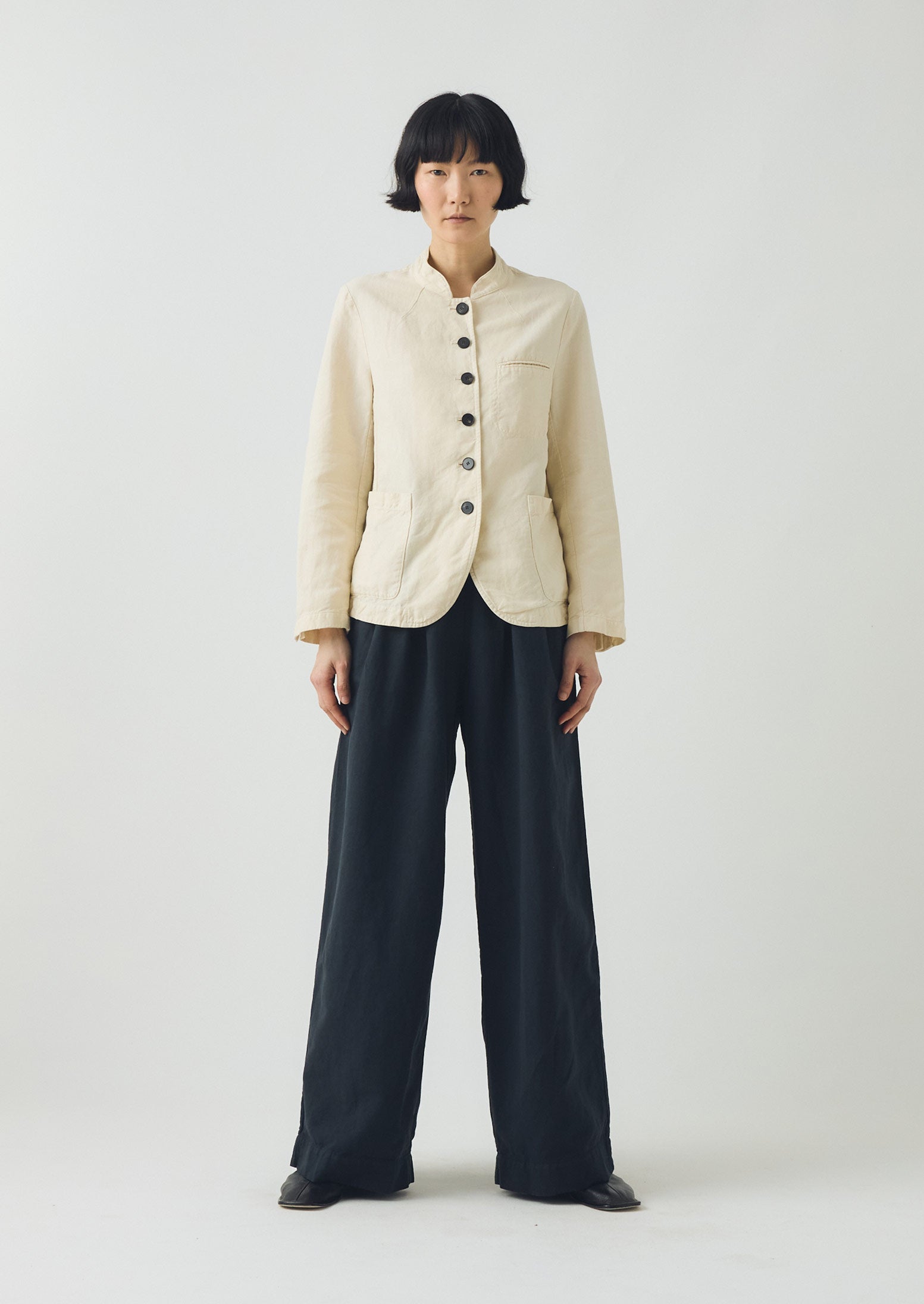 <極美品>今期26SS ATON COTTON LINEN JACKET COTTON LINEN KATSURAGI | WORK JACKET – ATON | エイトン