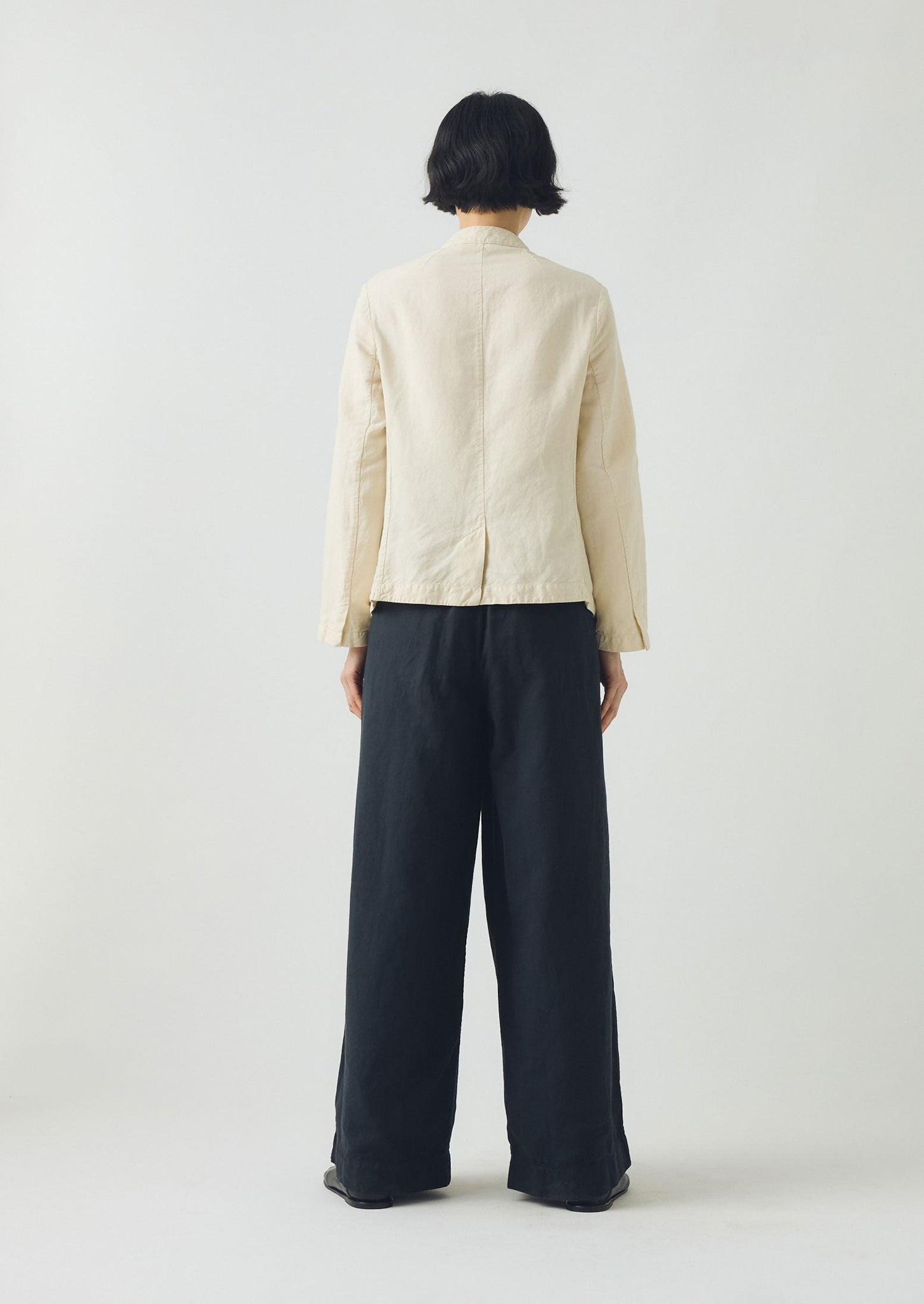 Cotton Linen Neat Jacket | Parchment