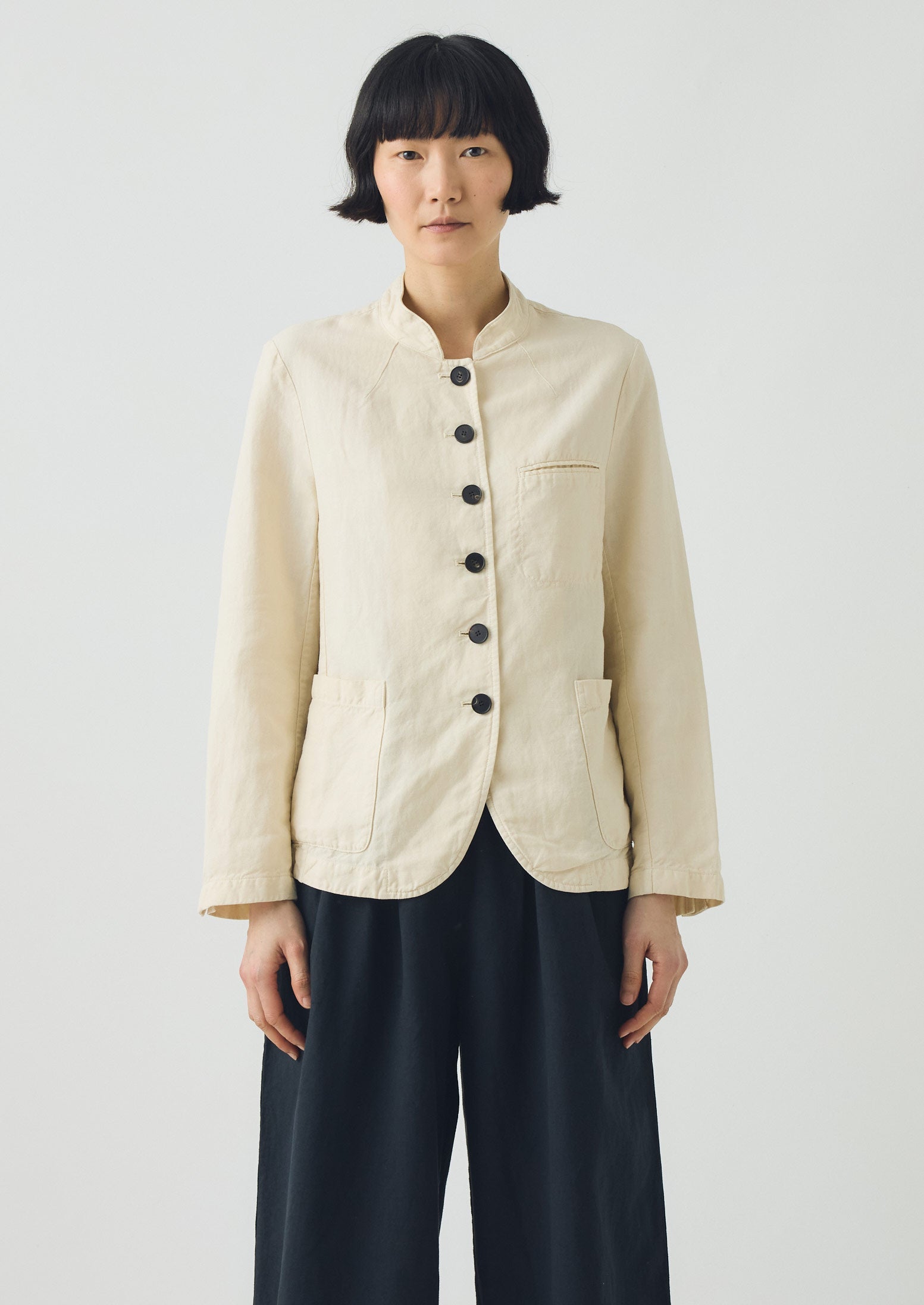 <極美品>今期26SS ATON COTTON LINEN JACKET COTTON LINEN KATSURAGI | WORK JACKET – ATON | エイトン