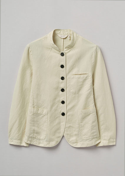 Cotton Linen Neat Jacket Parchment