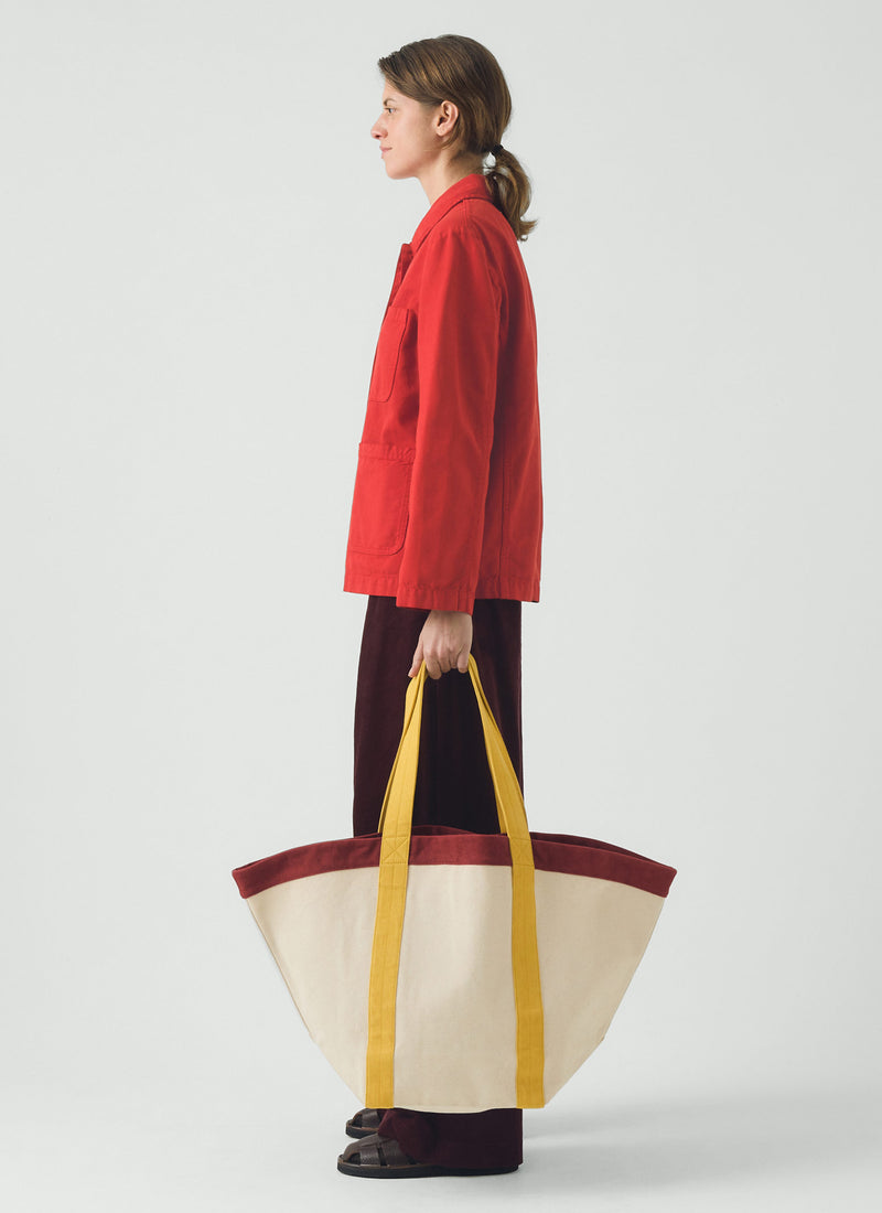 Garment Dyed Cotton Canvas Jacket | Poppy Red