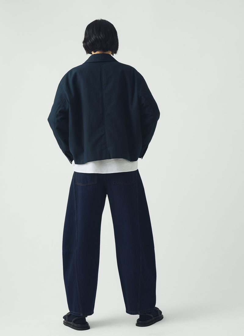 Applique Pea Shoot Jacket | Dark Denim