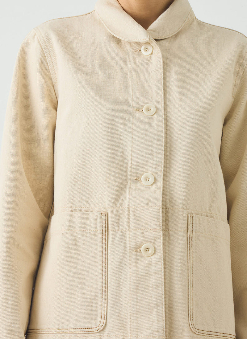 Hal Ecru Denim Workwear Jacket | Ecru