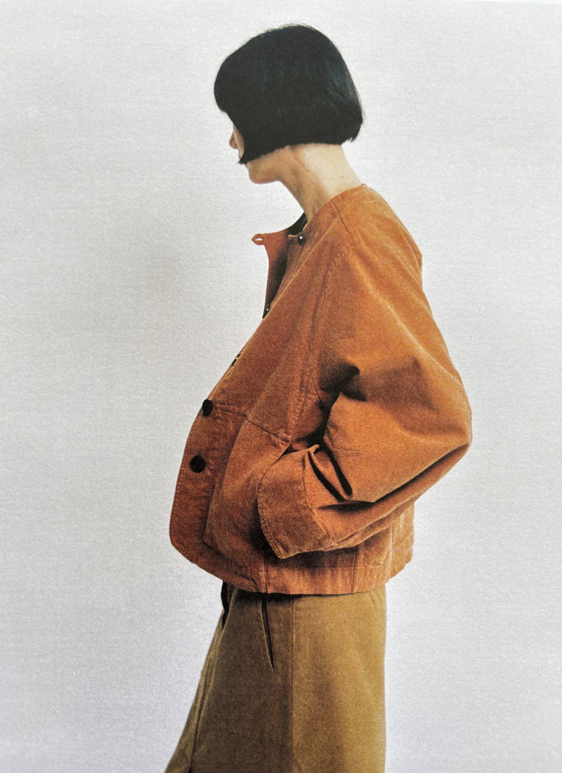 Sculpted Brushed Cotton Canvas Jacket | Brown Anise