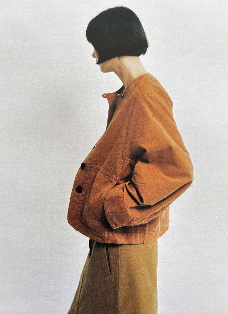 Sculpted Brushed Cotton Canvas Jacket | Brown Anise