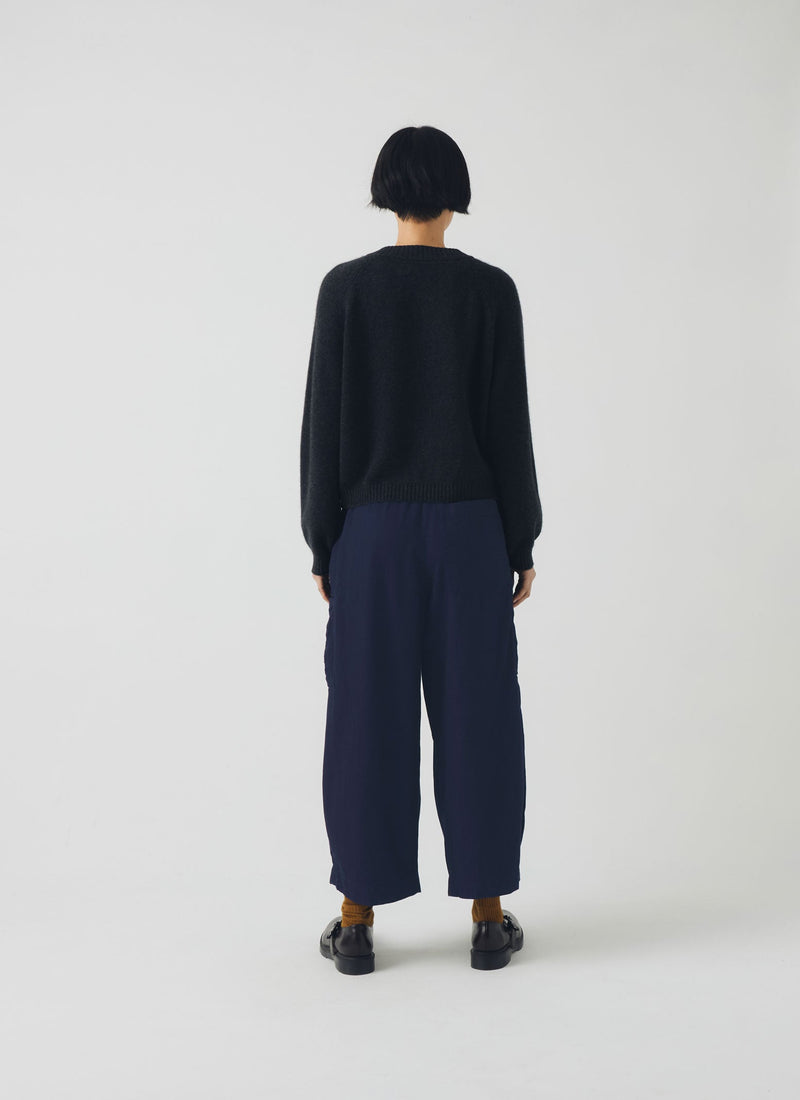 Eden Wool Cashmere Raglan Cardigan | Charcoal