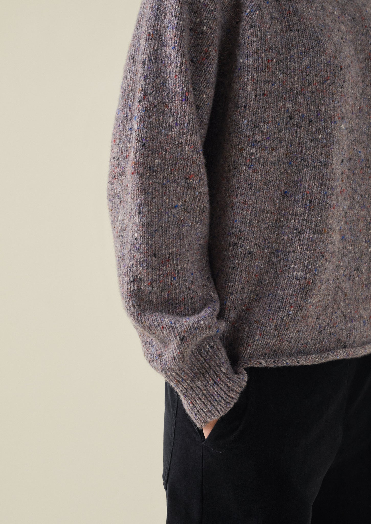 Flecky Wool Cashmere Sweater | Thistle | TOAST