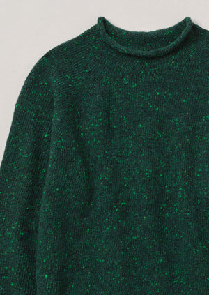 Flecky Wool Cashmere Sweater | Emerald | TOAST