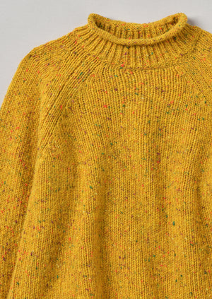 Donegal Wool Easy Sweater | Mimosa Yellow