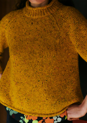 Donegal Wool Easy Sweater | Mimosa Yellow