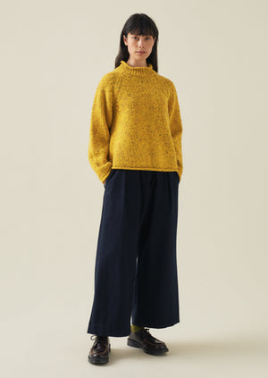Donegal Wool Easy Sweater | Mimosa Yellow