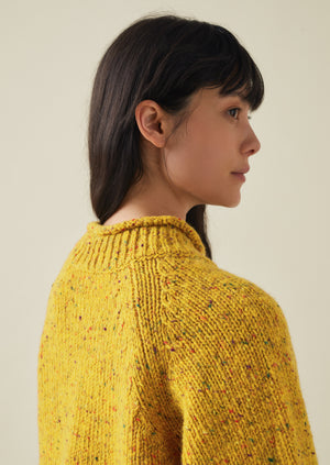 Donegal Wool Easy Sweater | Mimosa Yellow