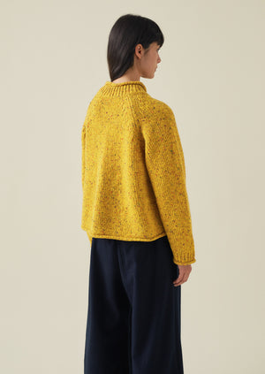 Donegal Wool Easy Sweater | Mimosa Yellow