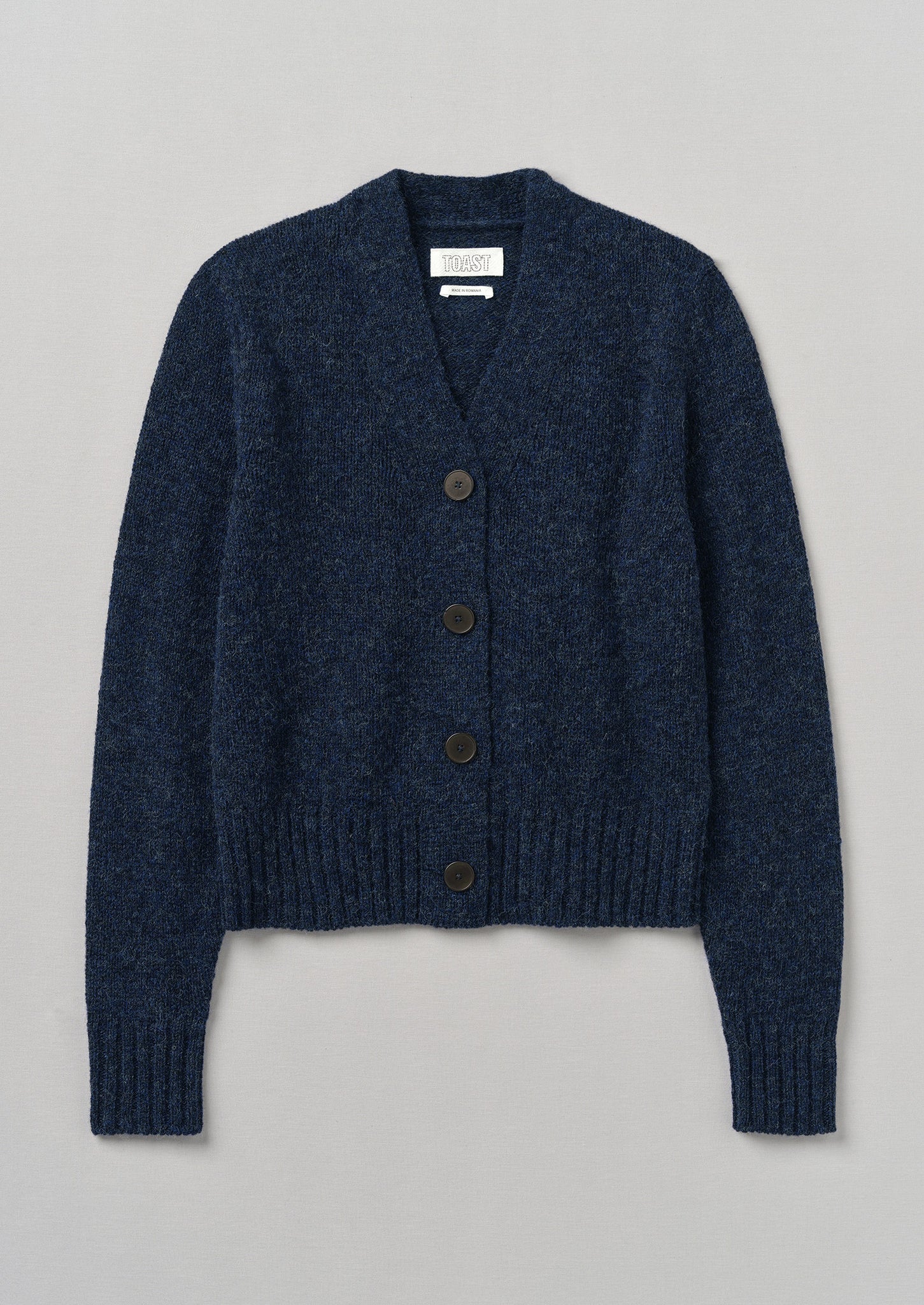 Navy wool cardigan store