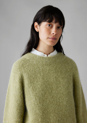 Lofty Alpaca Blend Sweater | Pea Shoot