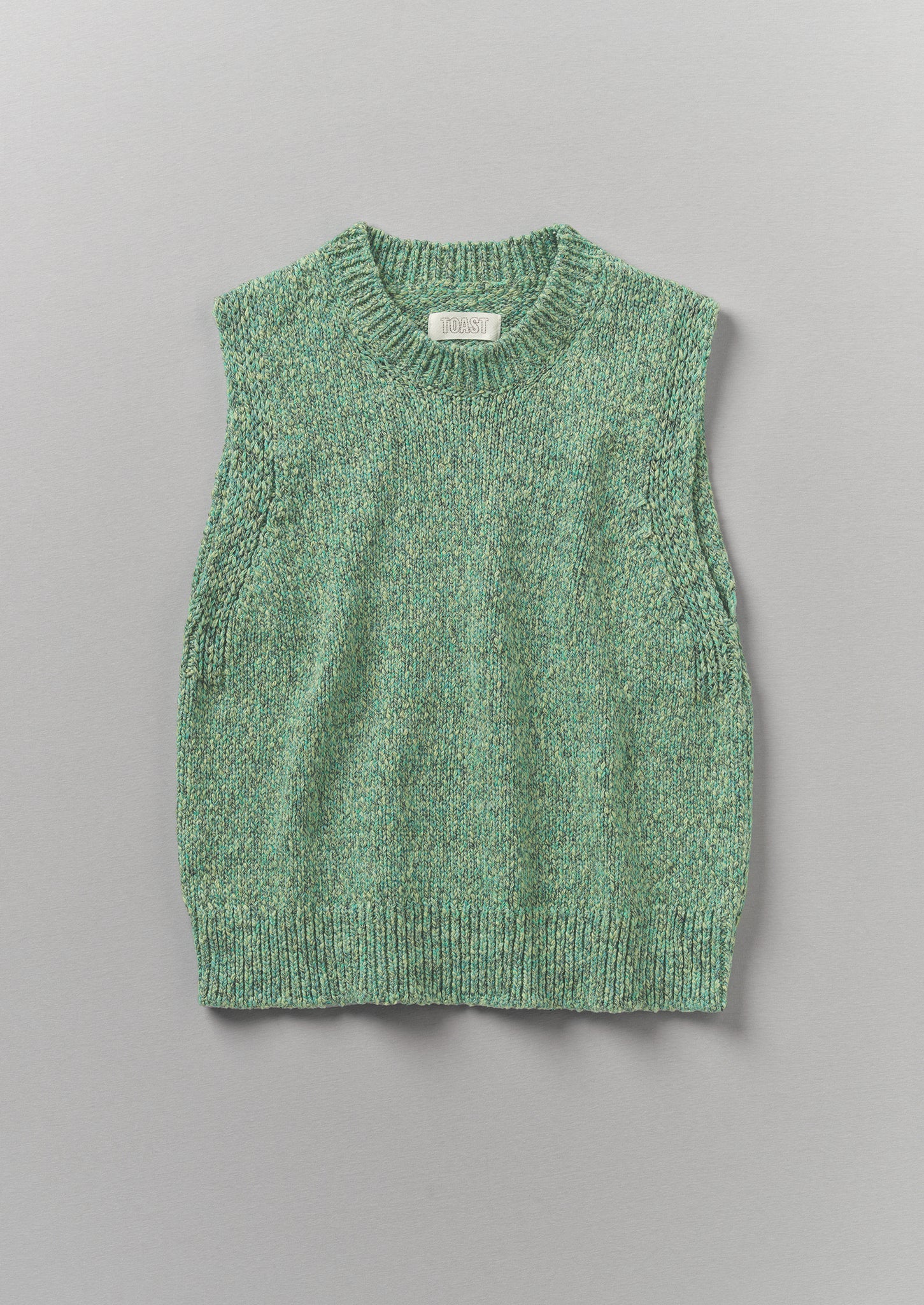 Chunky Cotton Knitted Tank | Turquoise