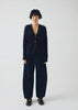 Ffion Wool Cashmere Boxy Cardigan | Darkest Navy