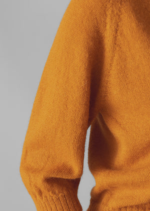 Half Sleeve Fine Alpaca Cardigan | Butternut Yellow