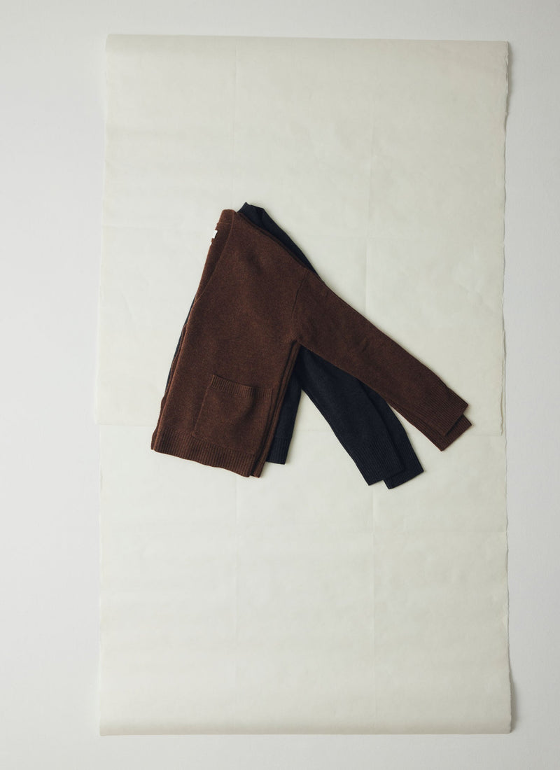 Ffion Wool Cashmere Boxy Cardigan | Charcoal