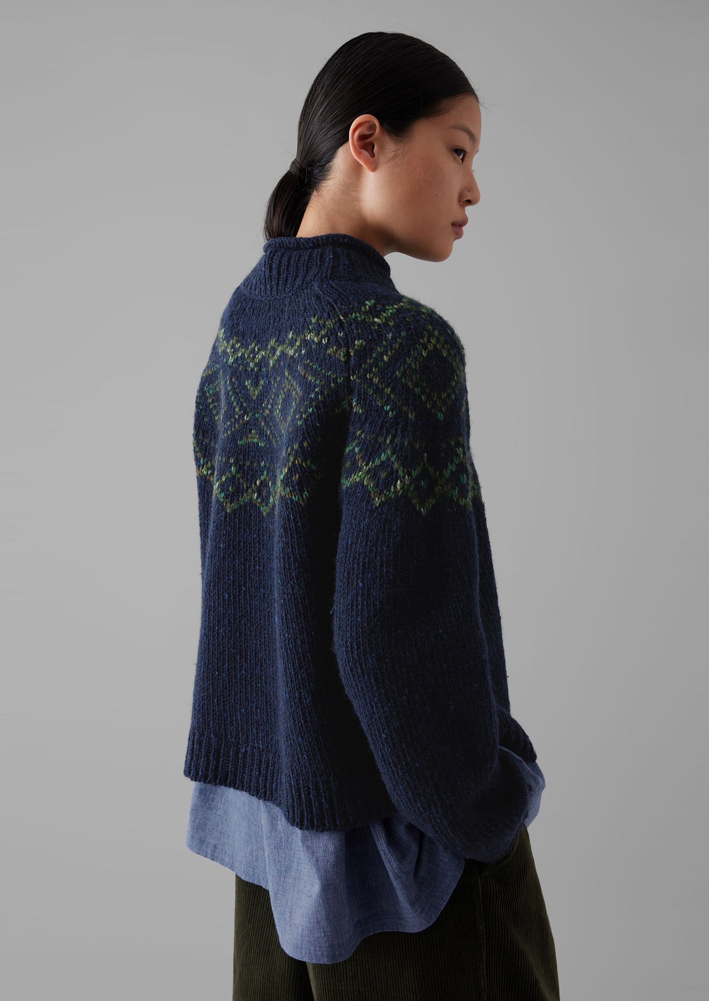Toast graphic yoke wool sweater best sale