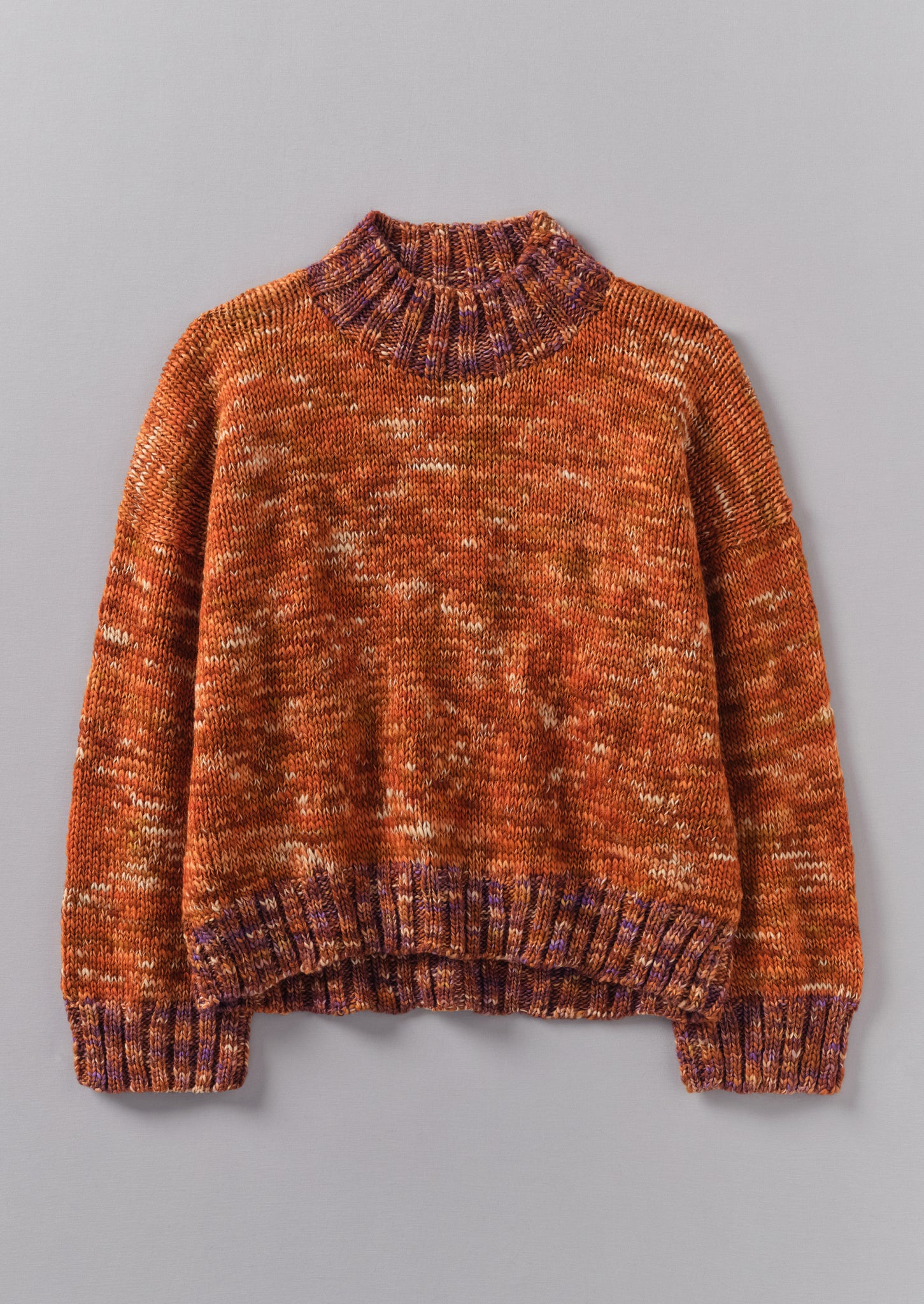 Orange knit sweater hot sale