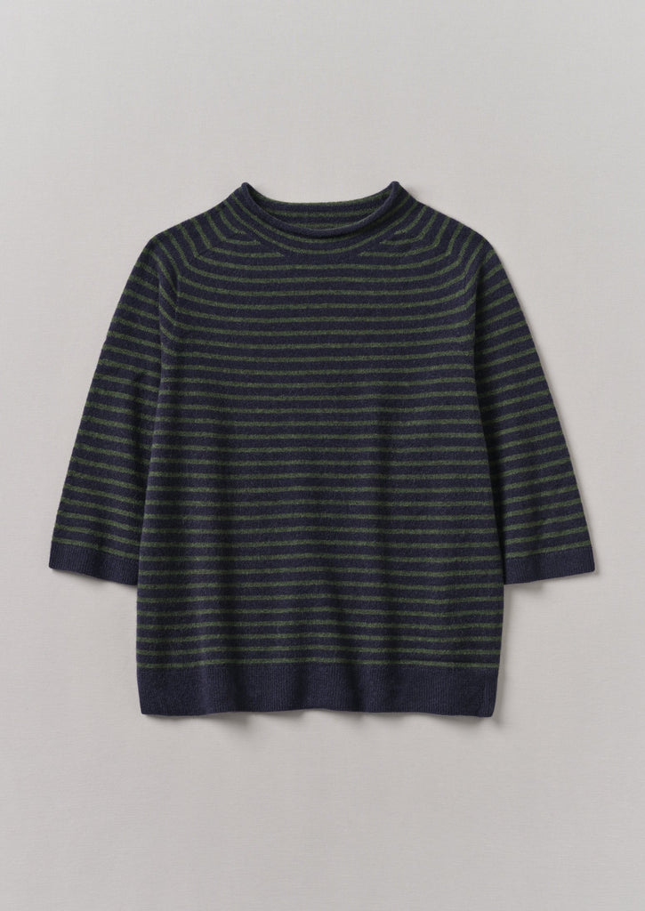 Stripe Sutton Sweater - Olive (Small - 2X)