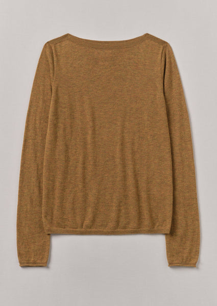 Fine Wool Cashmere Sweater Tumeric
