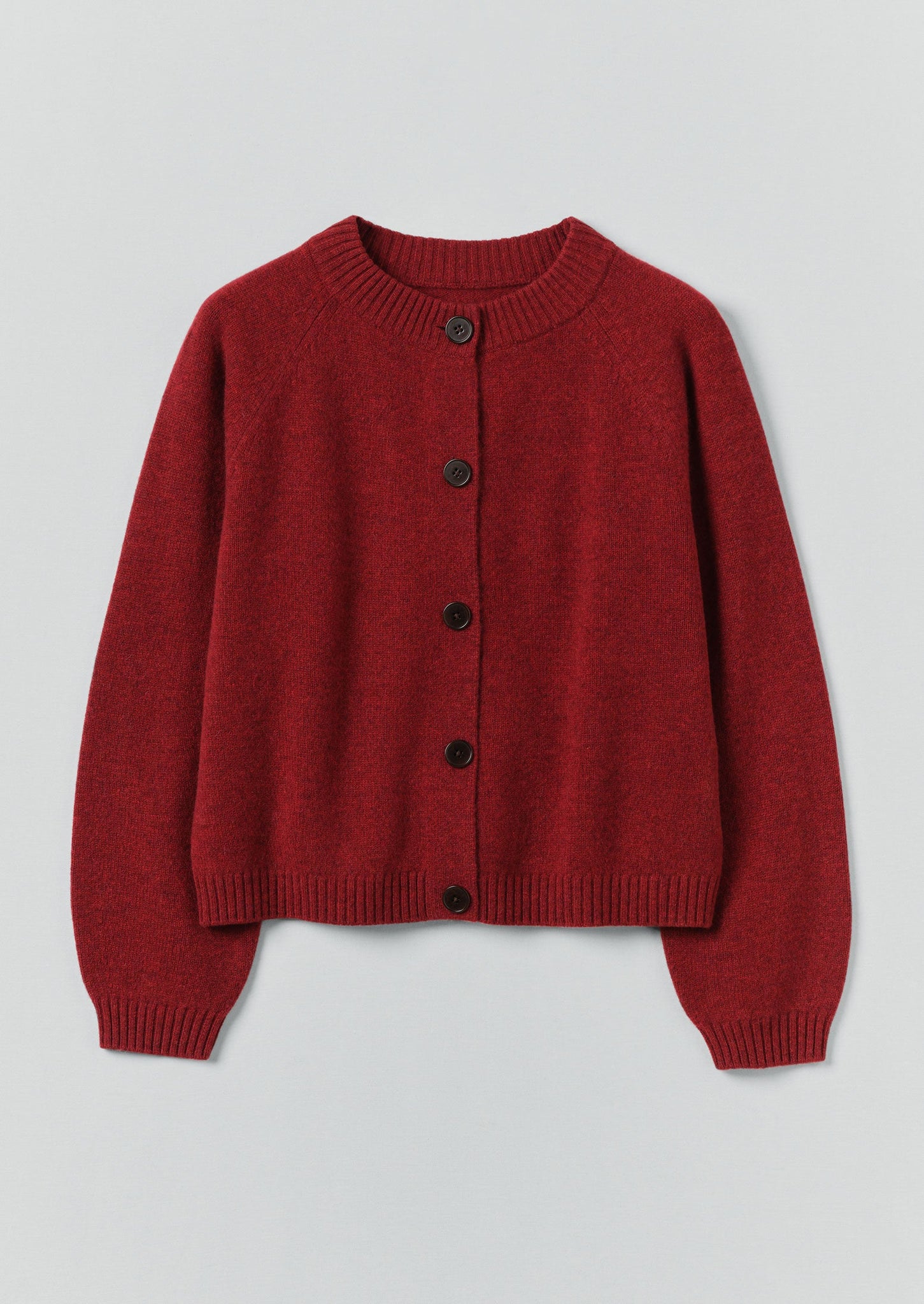 Eden Wool Cashmere Raglan Cardigan | Red Sorrel