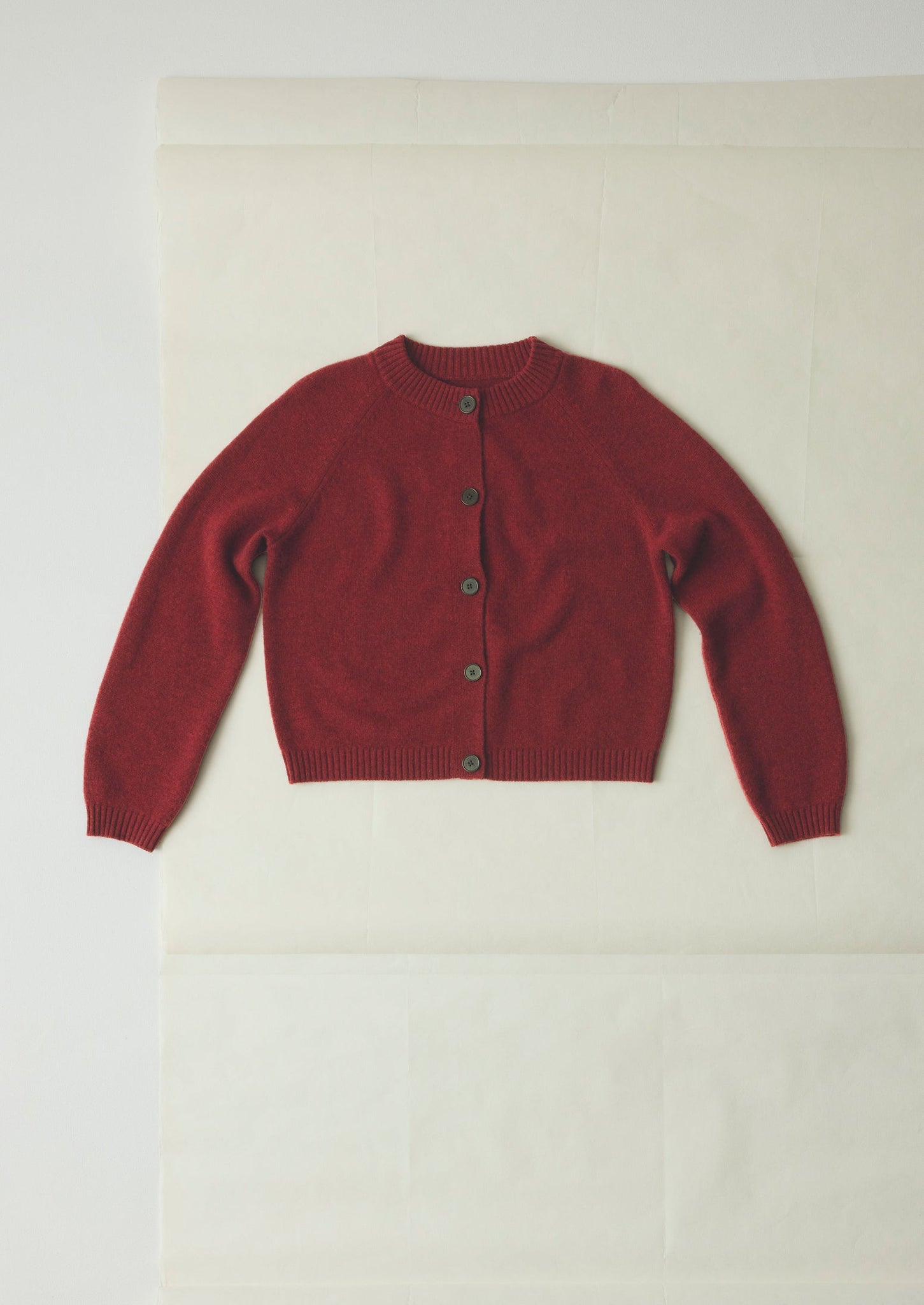 Eden Wool Cashmere Raglan Cardigan | Red Sorrel