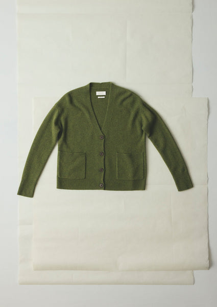 Ffion Wool Cashmere Boxy Cardigan Lawn