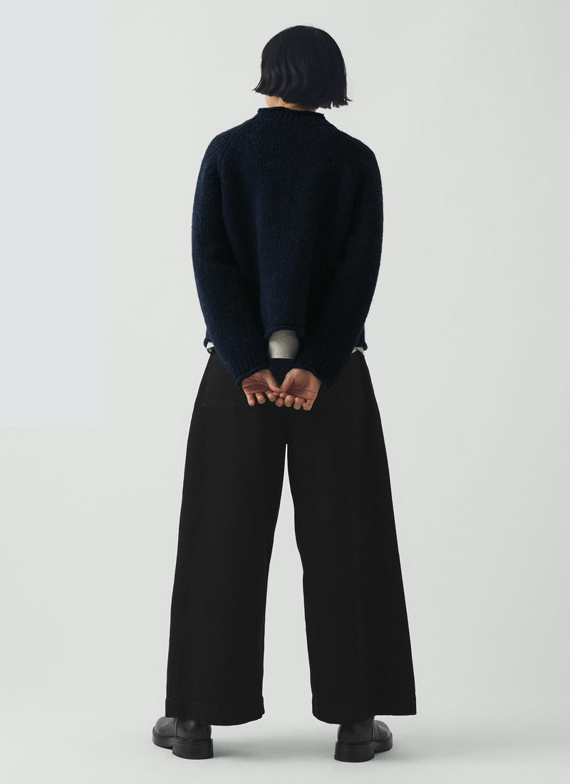 Orla Donegal Wool Sweater | Navy
