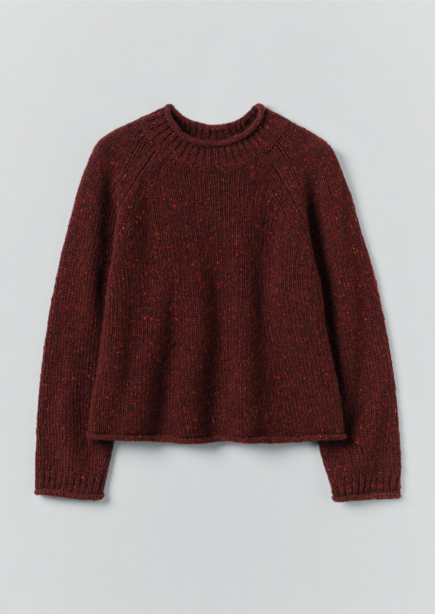 Orla Donegal Wool Sweater | Bordeaux