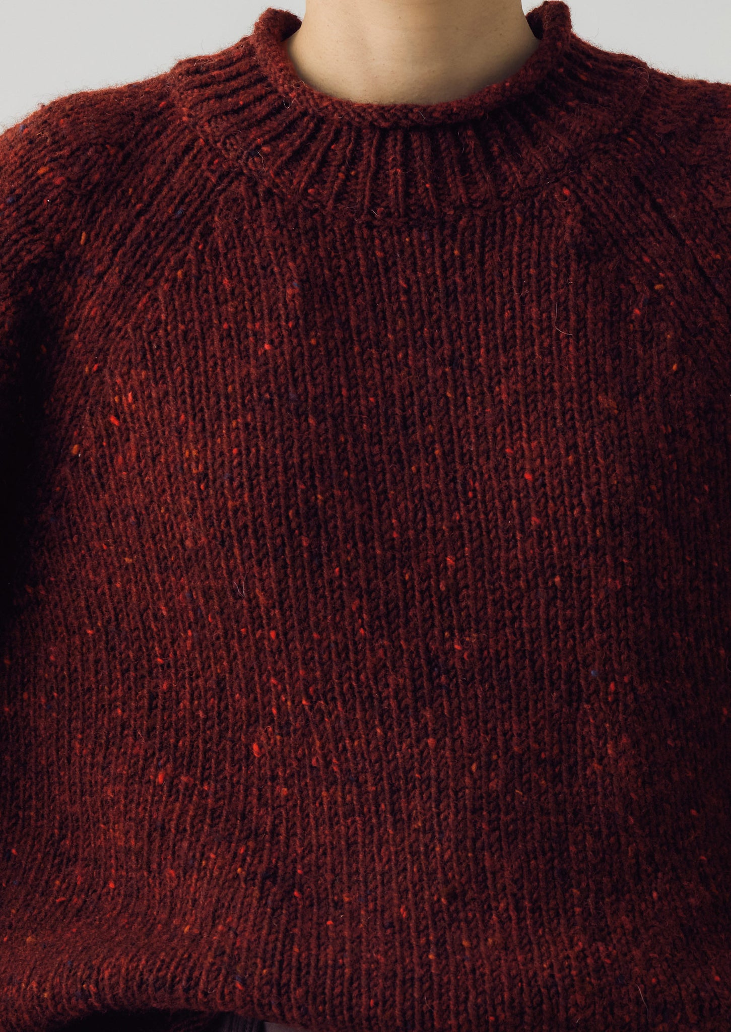 Orla Donegal Wool Sweater | Bordeaux