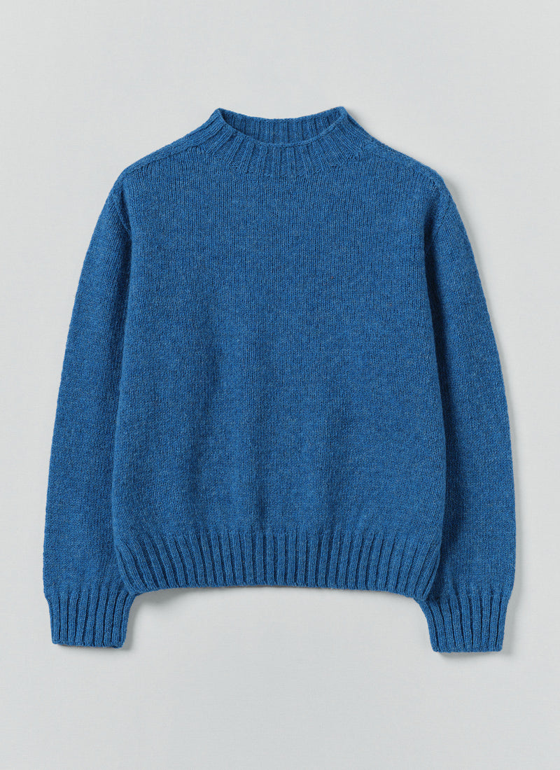 British Wool Sweater | Azure Blue