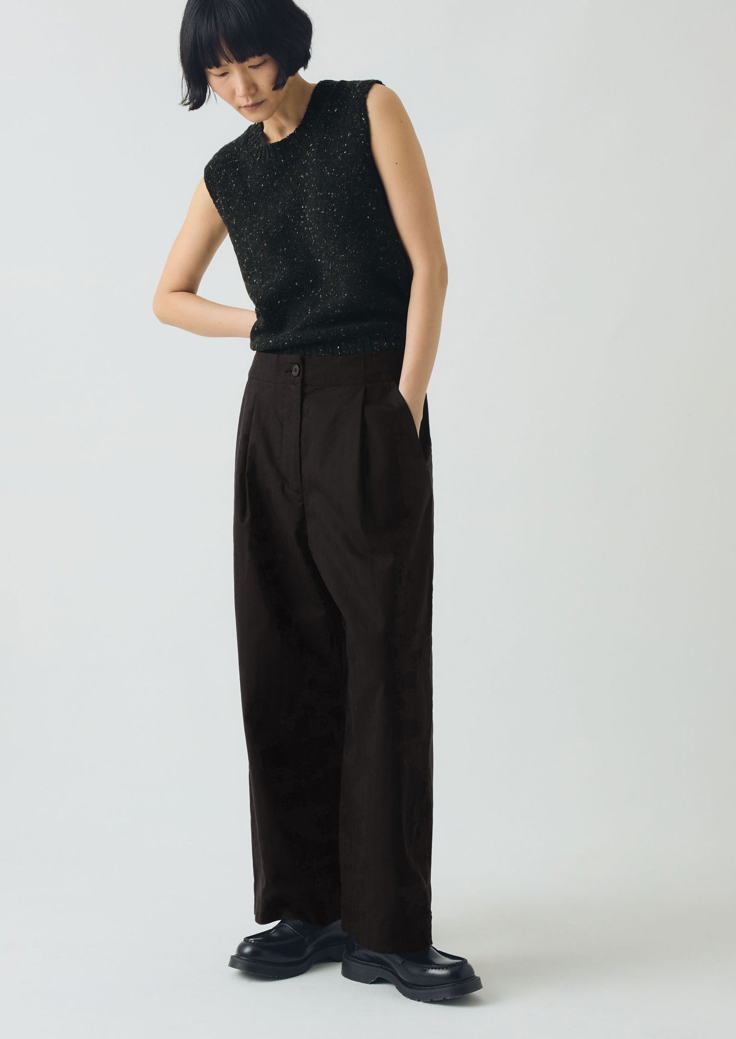 Donegal Merino Tank | Graphite