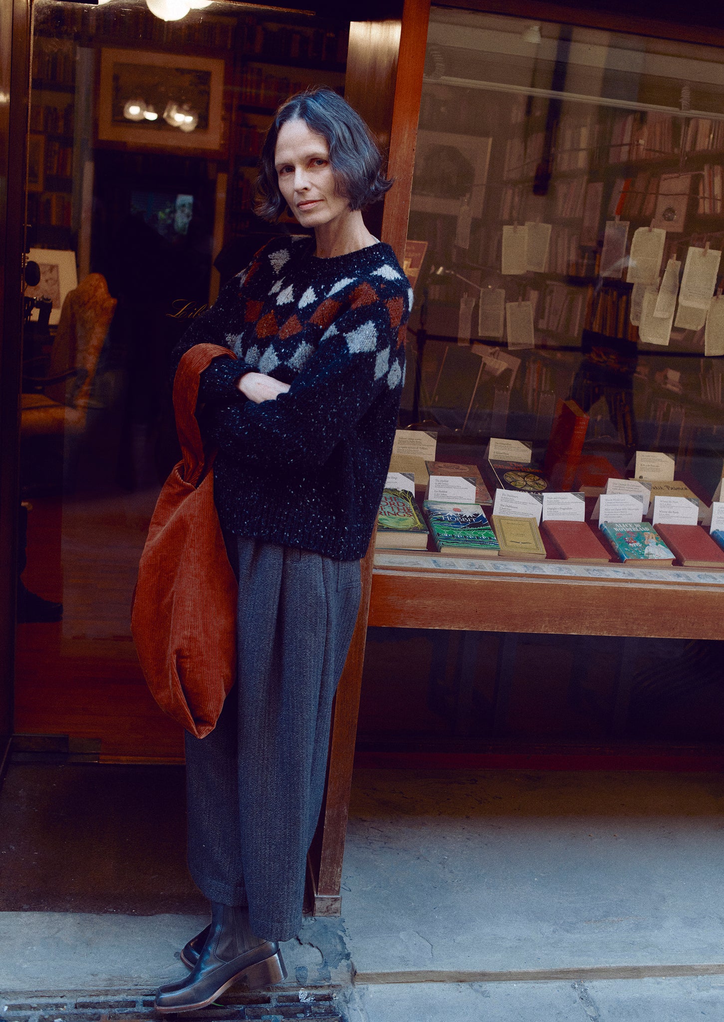 Donegal Diamond Yoke Sweater | Graphite Multi