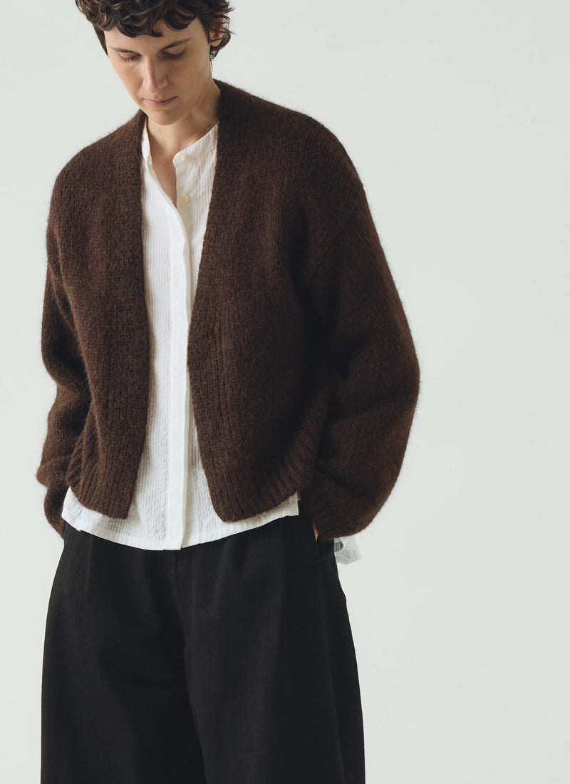 Lofty Alpaca Blend Cardigan | Chestnut