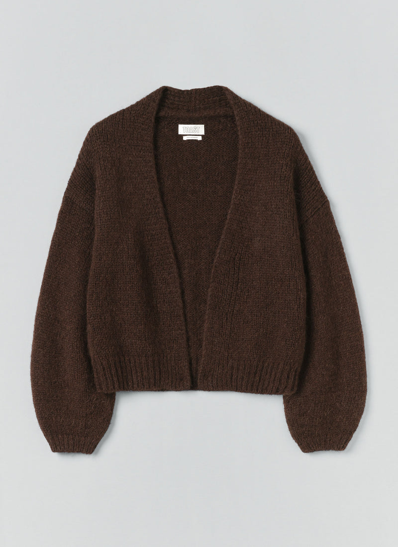 Lofty Alpaca Blend Cardigan | Chestnut