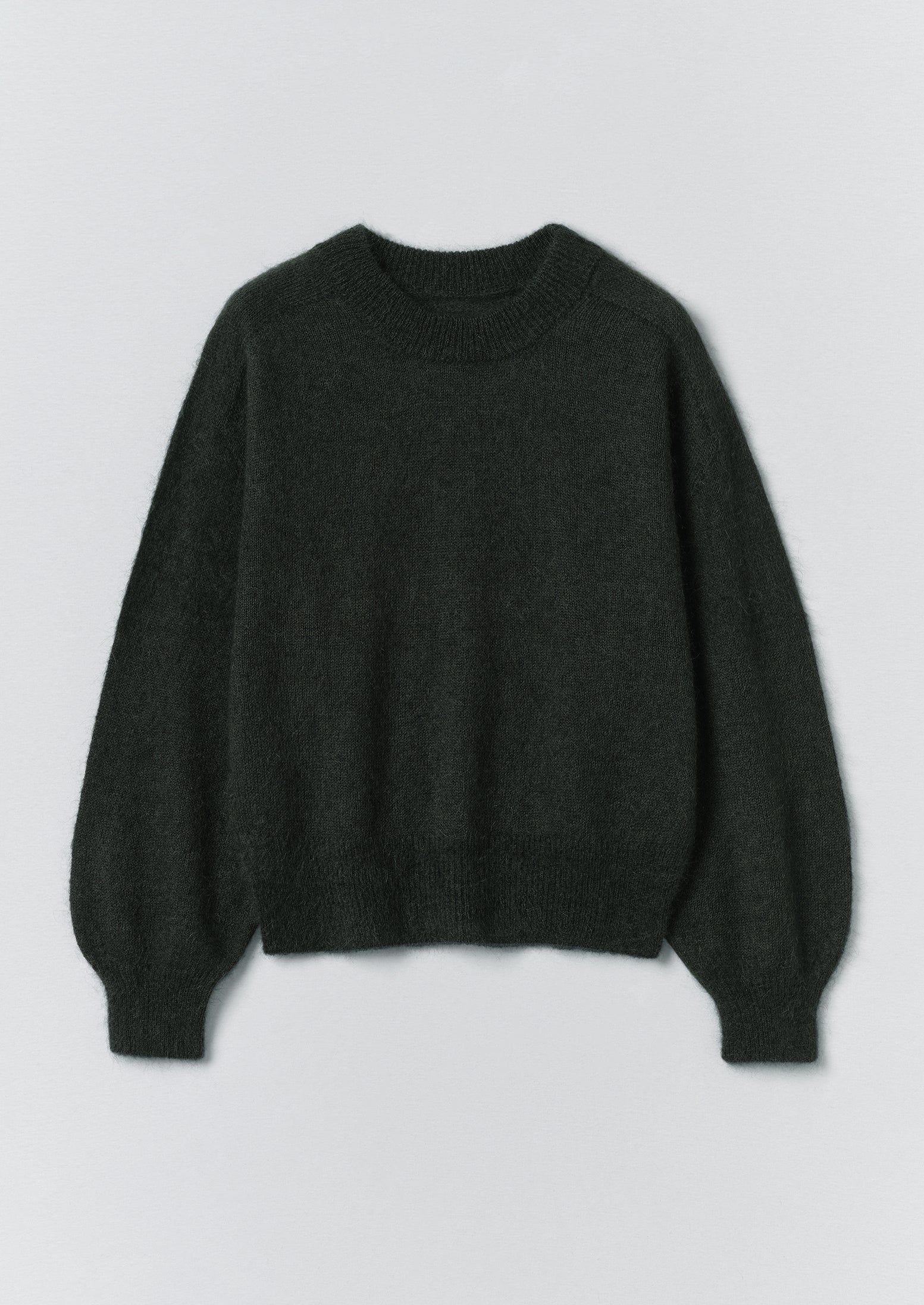 Fine Mohair Cotton Sweater | Forest Green | TOAST