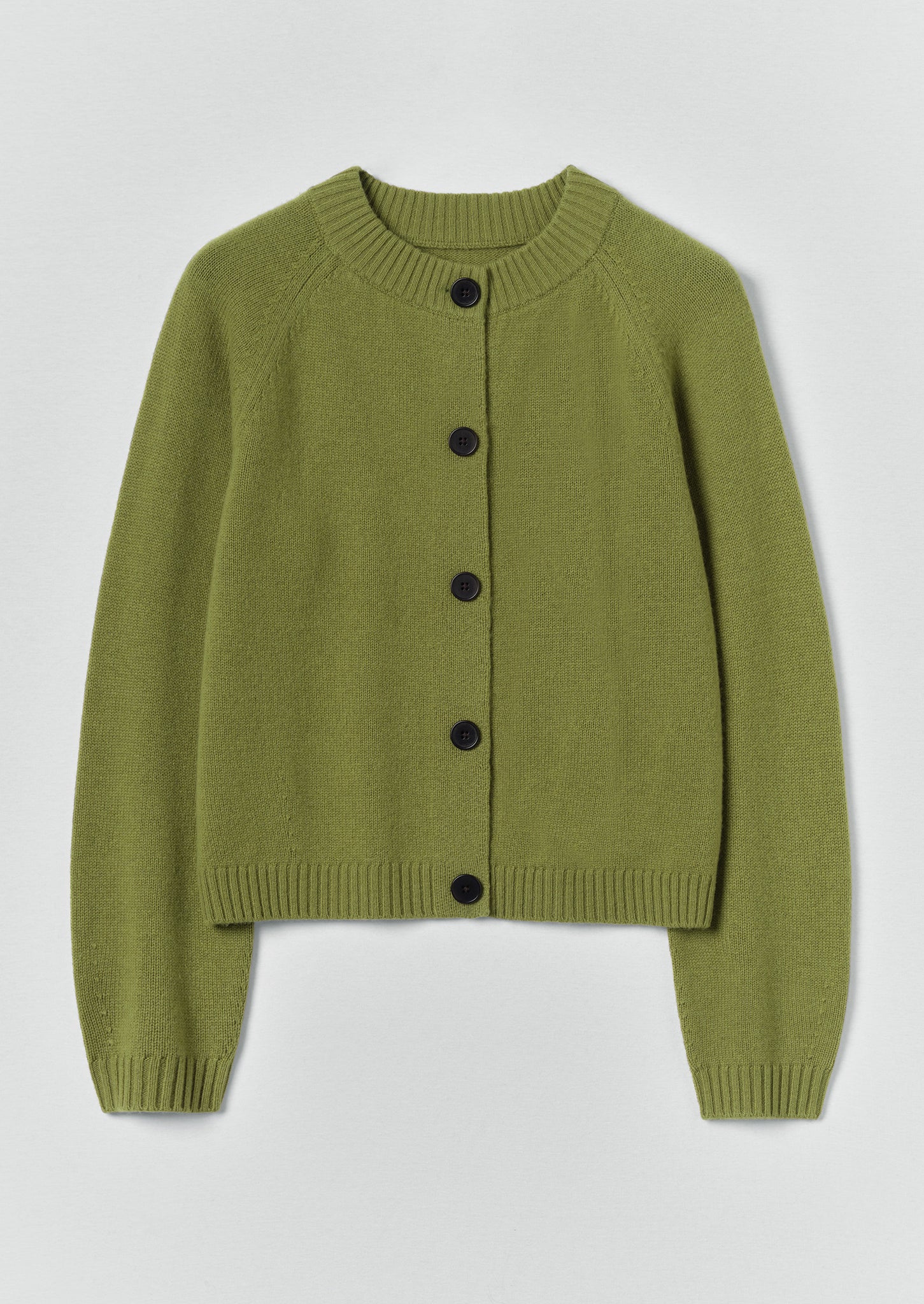 Eden Wool Cashmere Raglan Cardigan | Soft Green