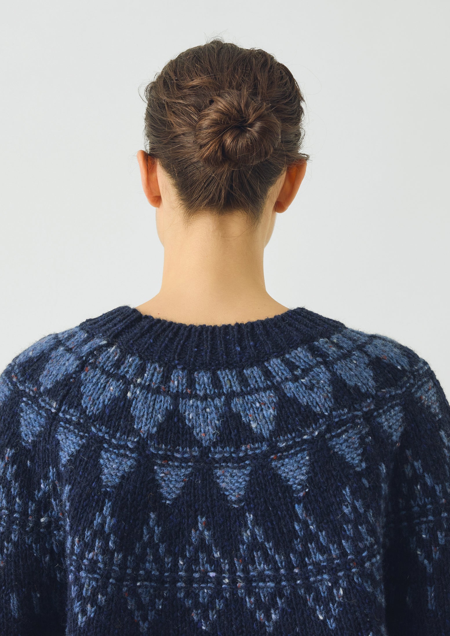 Harvest Yoke Donegal Sweater | Navy/Blue | TOAST