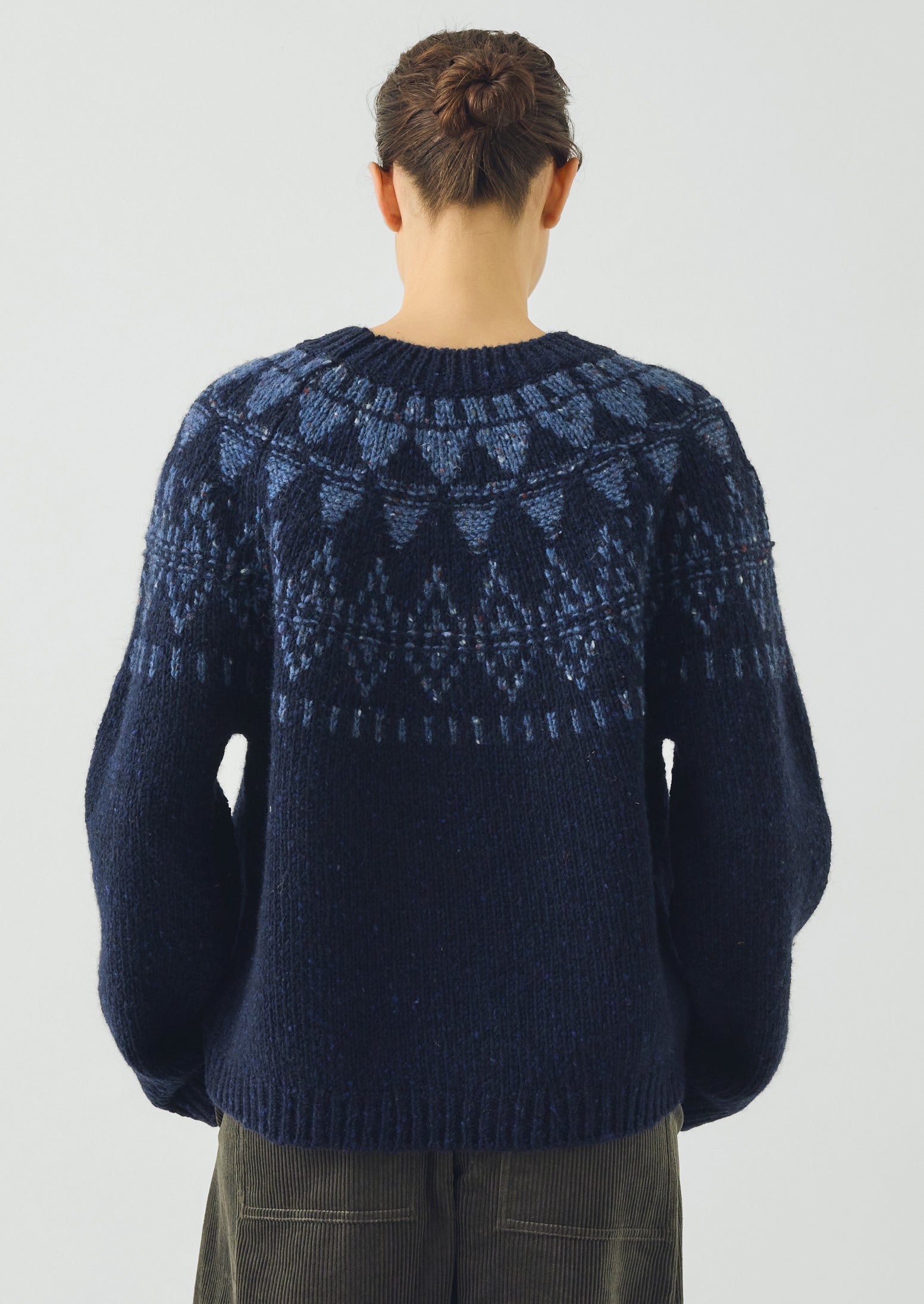 Harvest Yoke Donegal Sweater | Navy/Blue | TOAST Harvest Yoke Donegal Sweater | Navy/Blue | TOAST