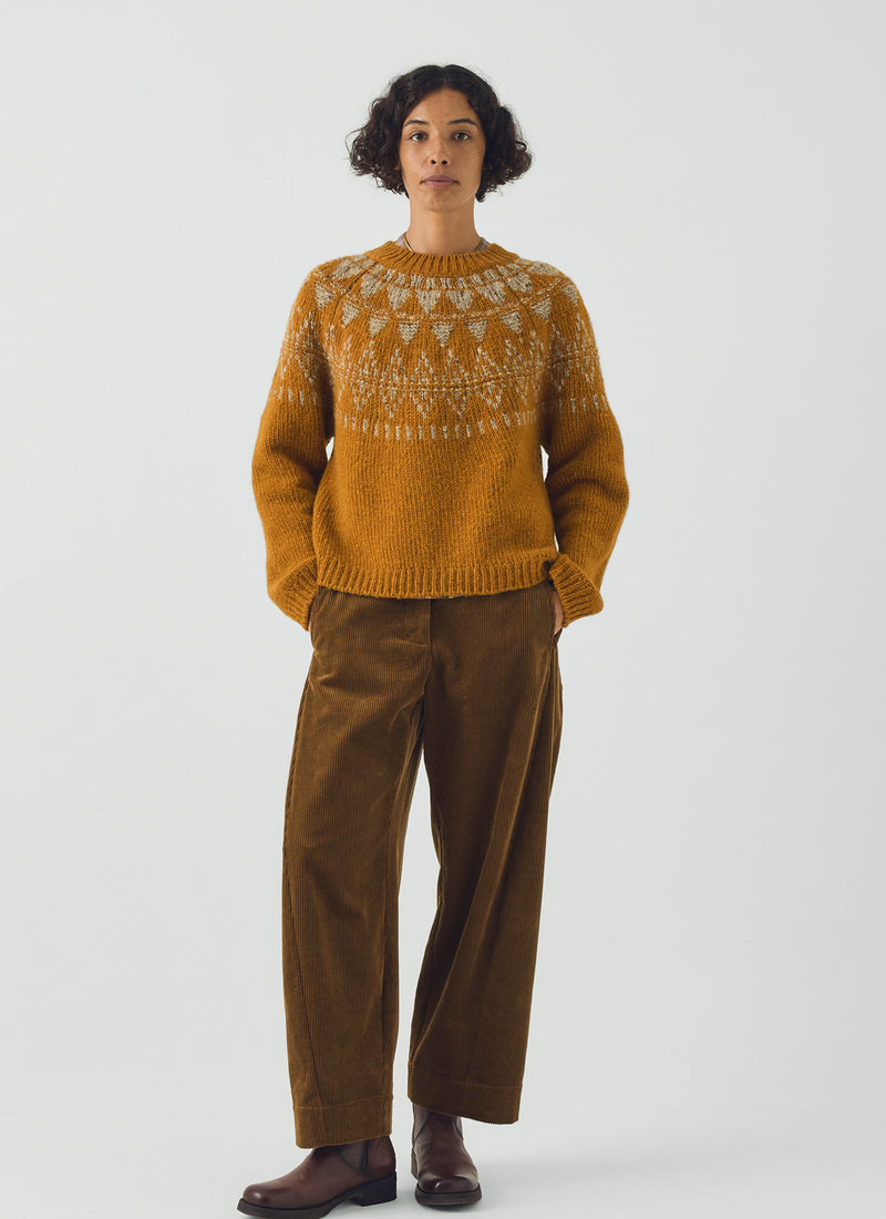 Harvest Yoke Donegal Sweater | Marmalade/Oat