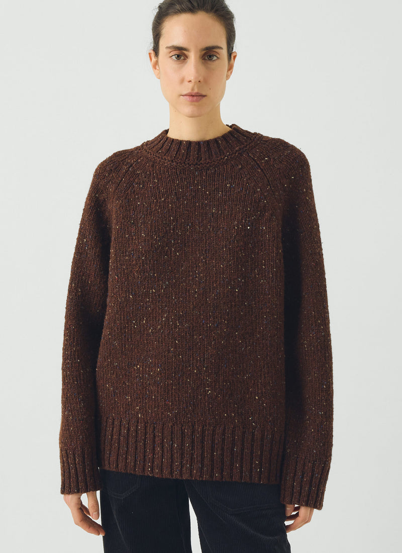 Donegal Raglan Wool Sweater | Red Cedar