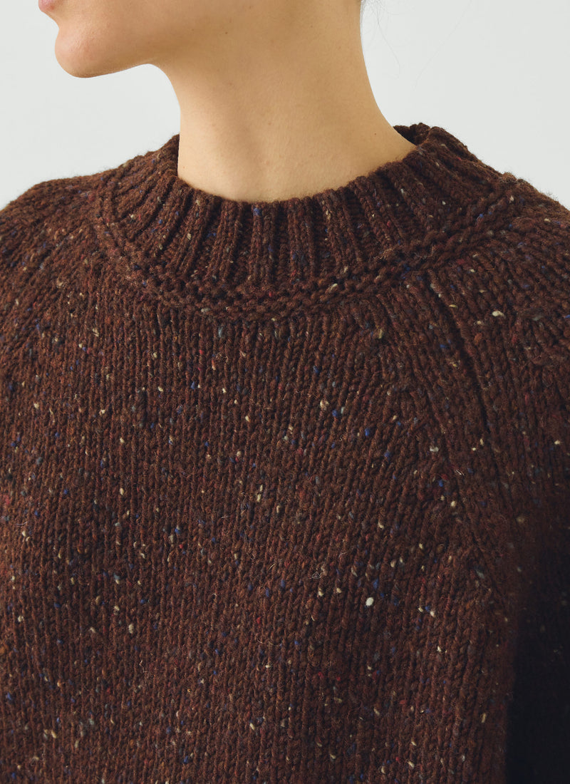 Donegal Raglan Wool Sweater | Red Cedar