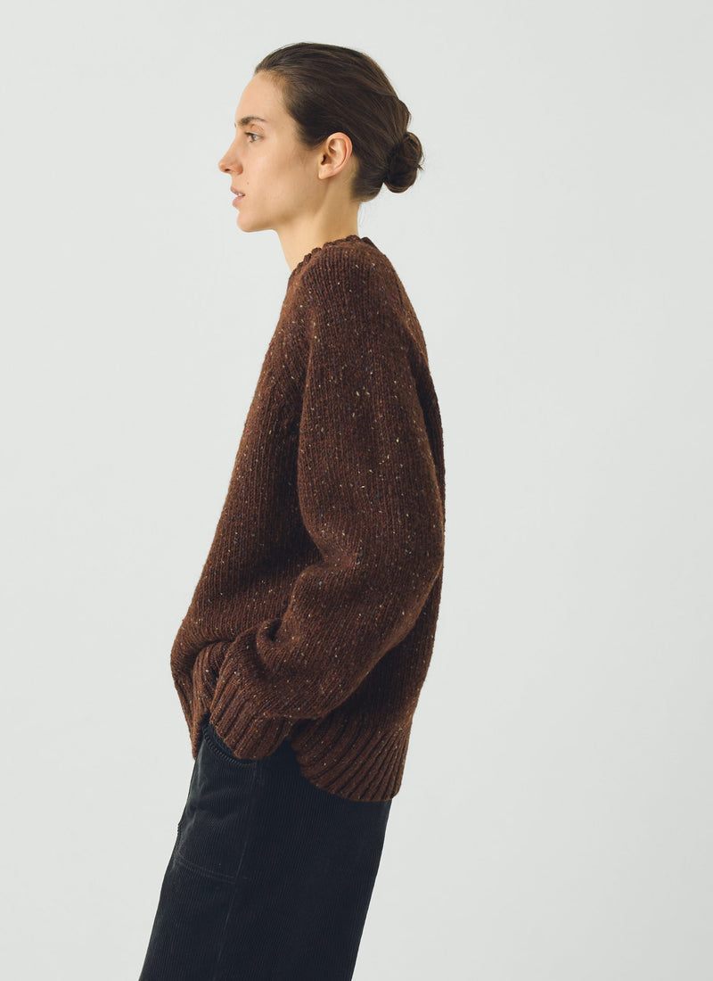 Donegal Raglan Wool Sweater | Red Cedar