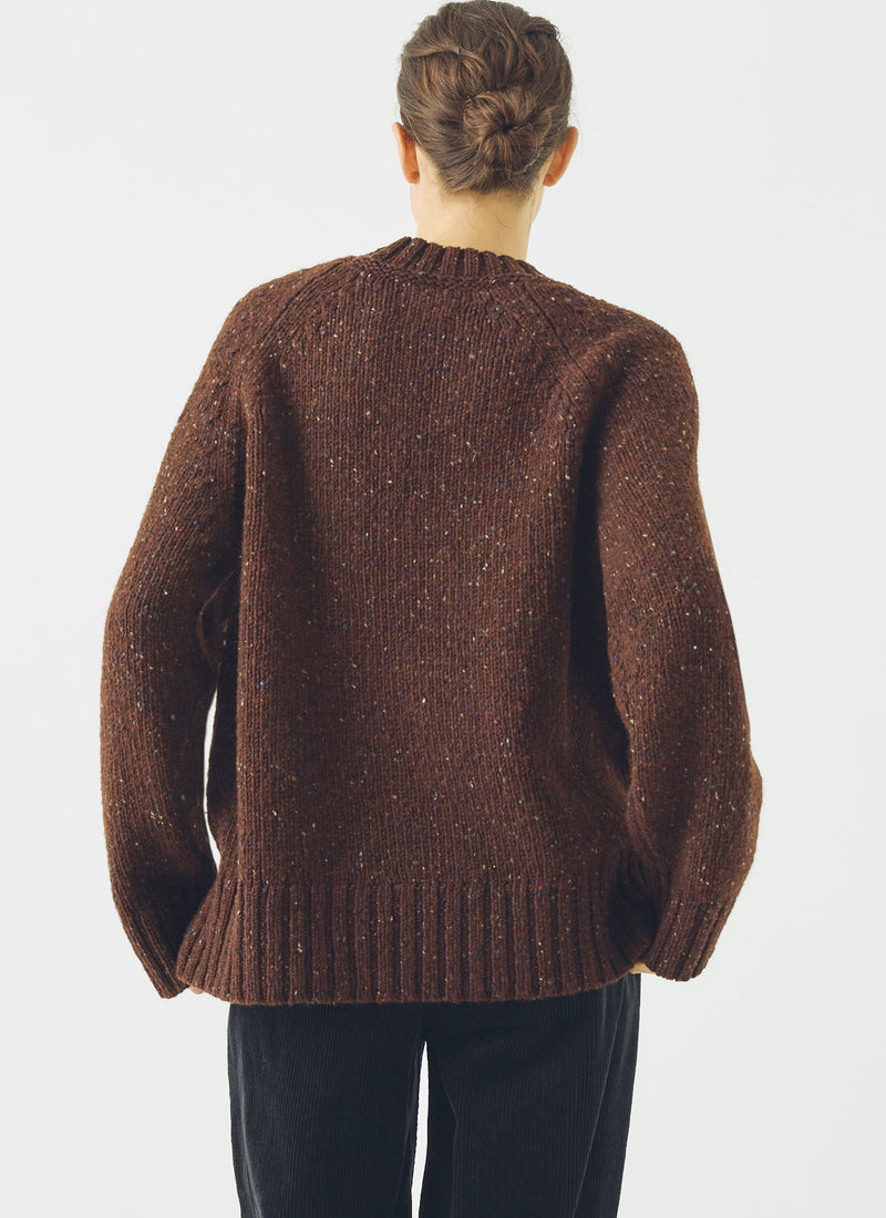 Donegal Raglan Wool Sweater | Red Cedar
