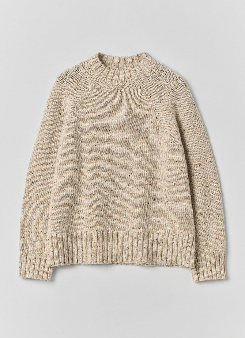 Donegal Raglan Wool Sweater | Oatmeal