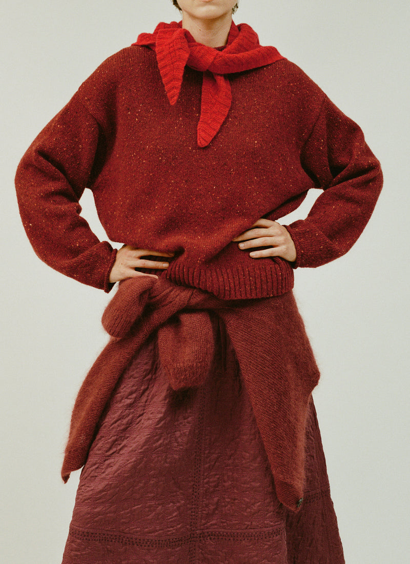 Donegal Wool Cashmere Sweater | Red Dahlia
